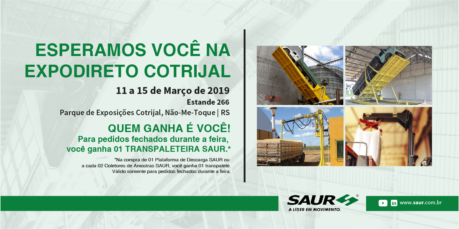Estrutura com maior rigidez e resistência da  Plataforma de Descarga SAUR é destaque na Expodireto Cotrijal