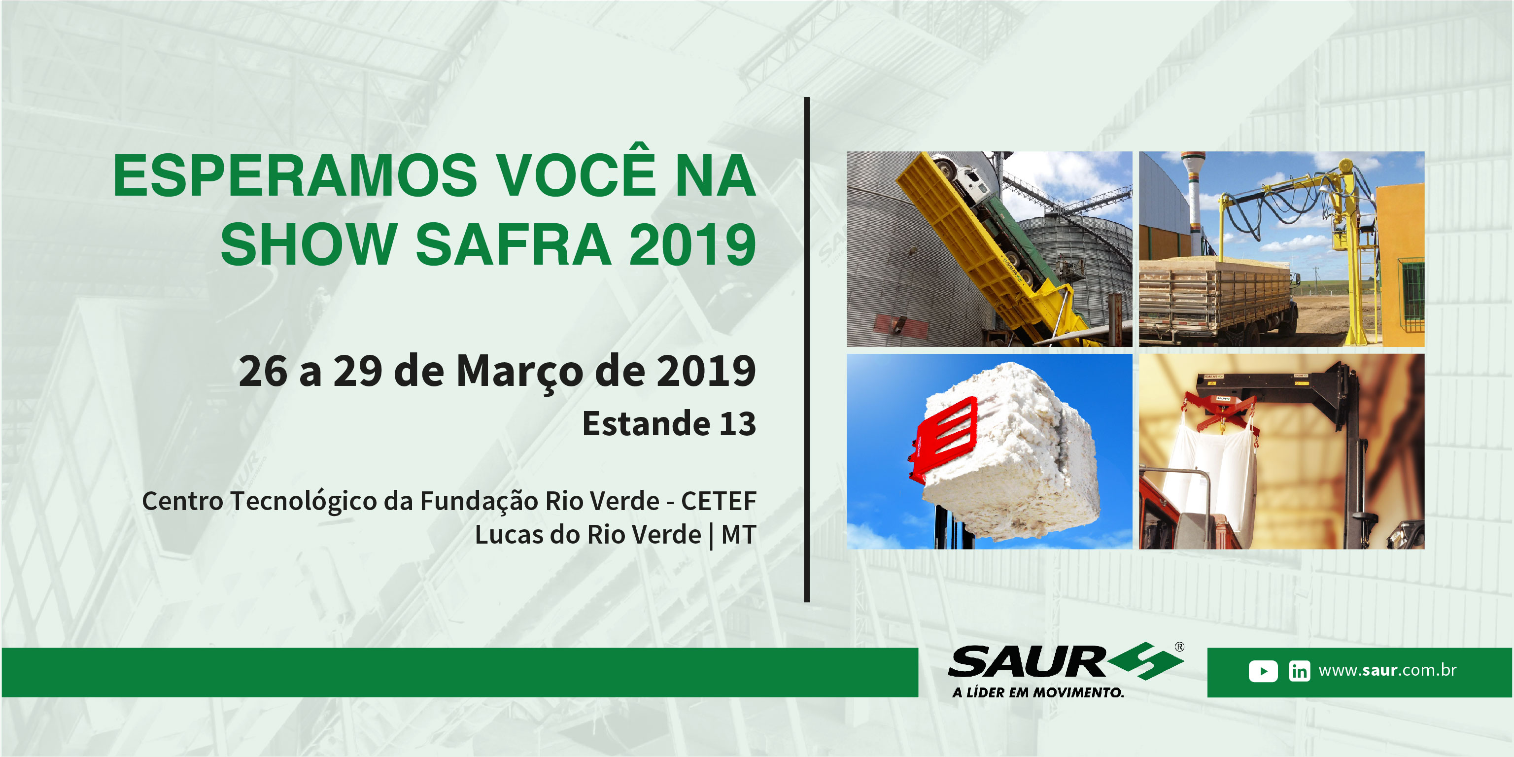 Soluções eficientes para o recebimento de granéis  são destaques na SHOW SAFRA 2019