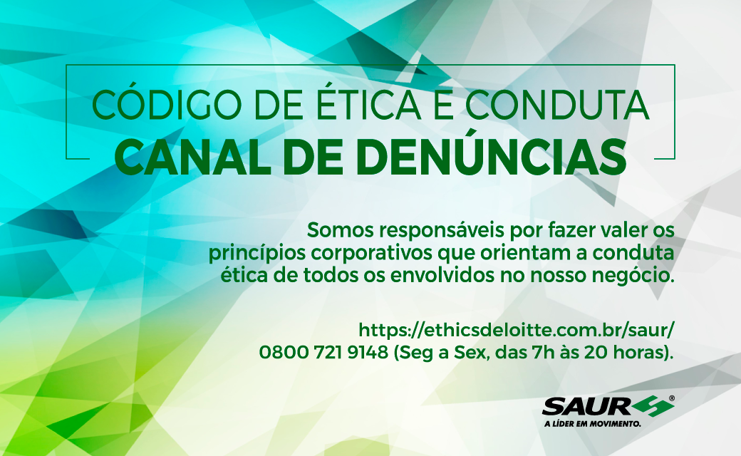 Entra em vigor o Código de Ética e Conduta e o Canal de Denúncias independente, imparcial e sigiloso da SAUR