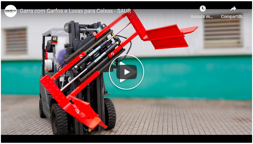 Garra com Garfos e Luvas para Caixas