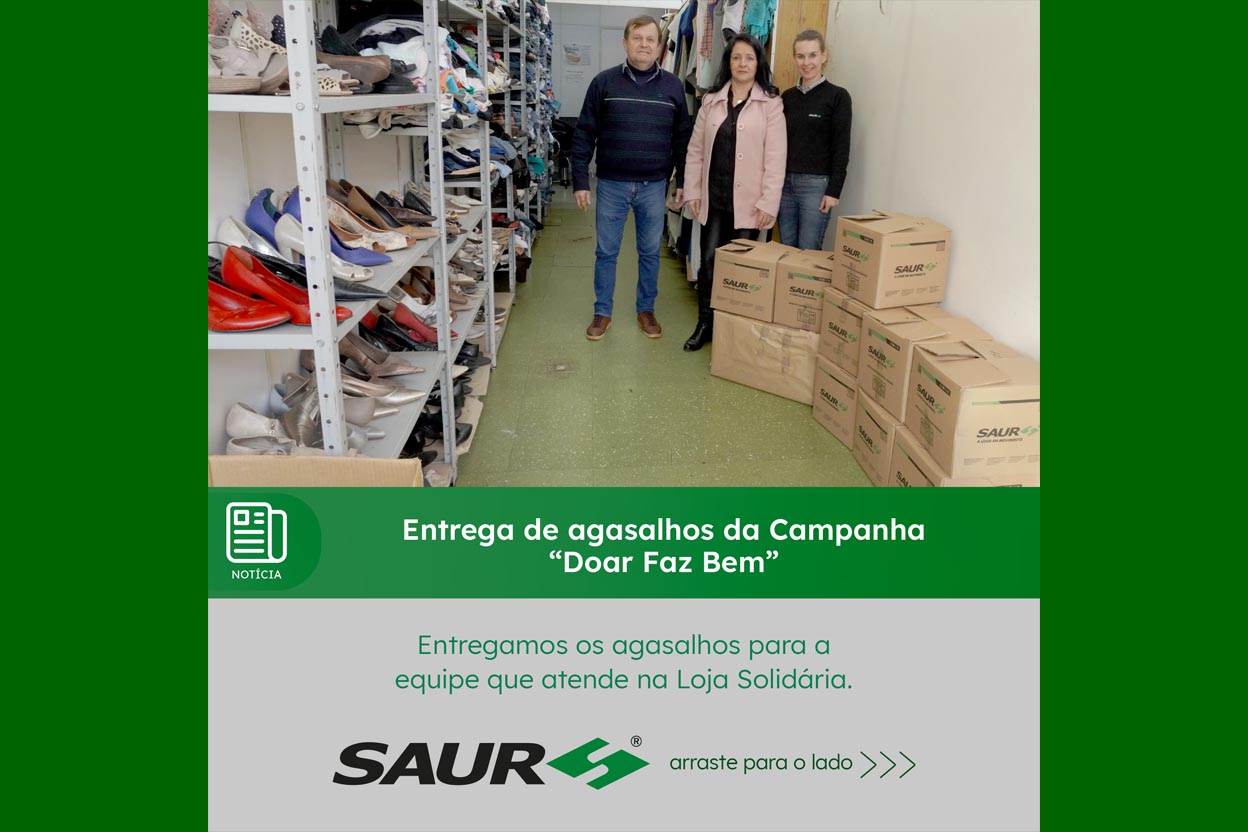 Entrega de agasalhos da Campanha “Doar faz Bem”