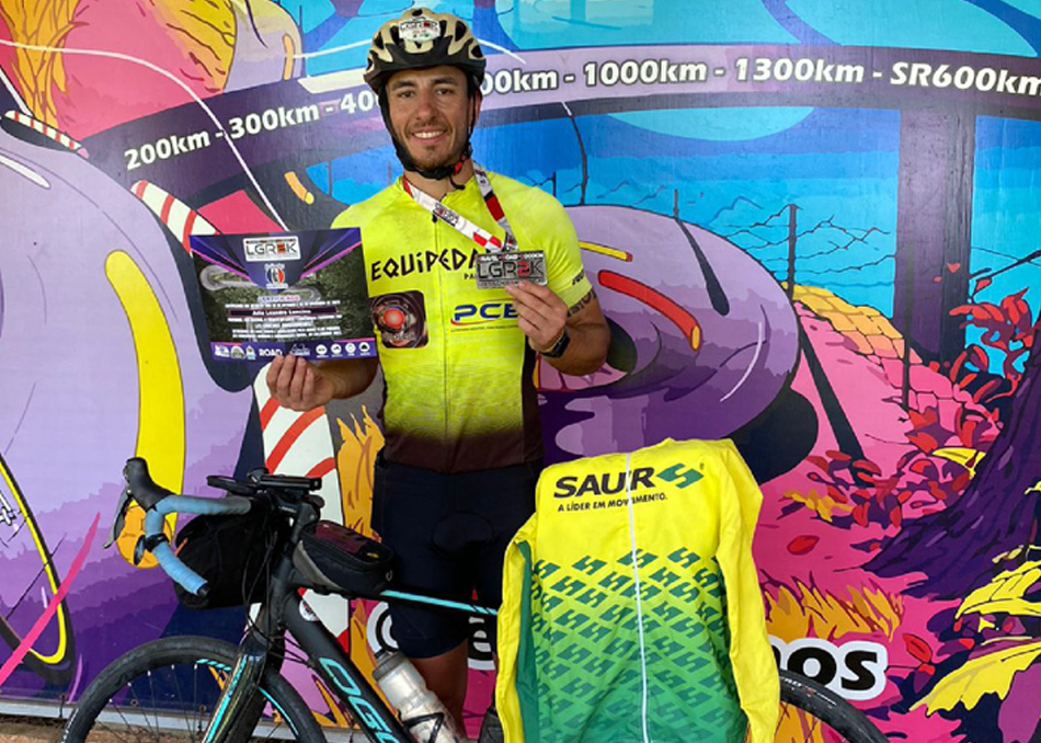 Colaborador da SAUR, Júlio Leandro Lencina completou o desafio de pedalar 2.000 km