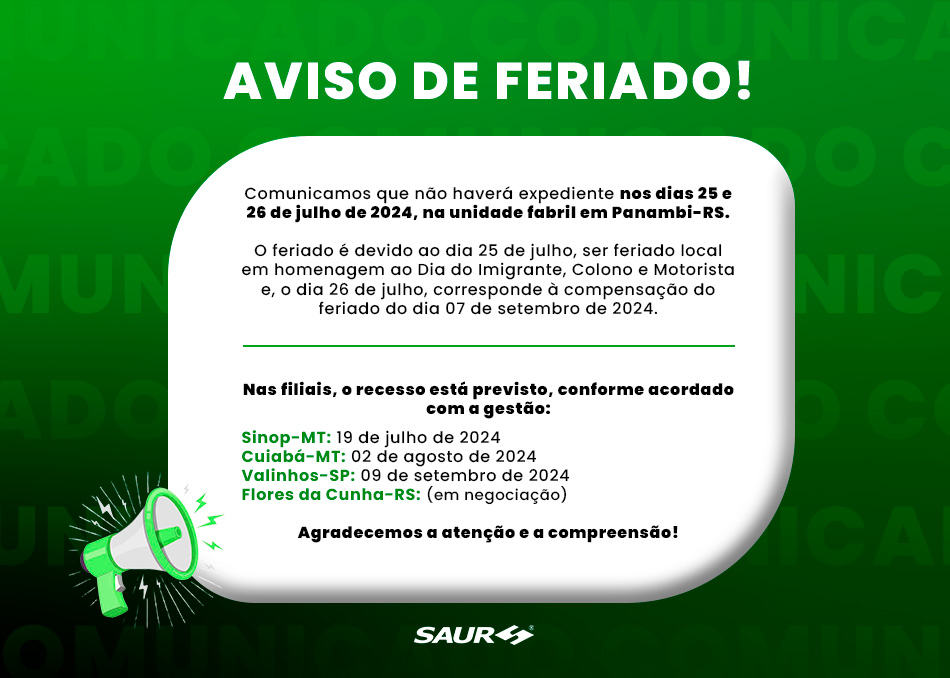 AVISO DE FERIADO