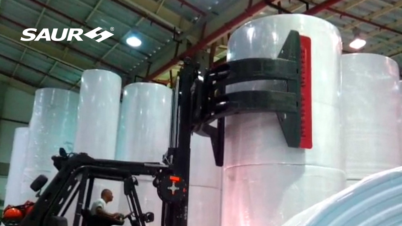 Garra para bobinas com conchas para papel tissue | SAUR